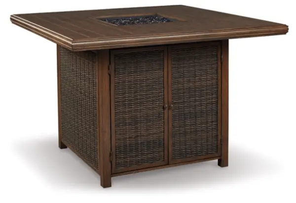 Alternative view of Paradise Trail Bar Table with Fire Pit