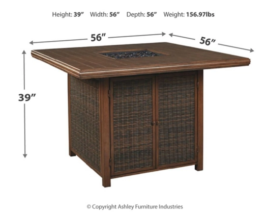 Paradise Trail Bar Table with Fire Pit - Image 4