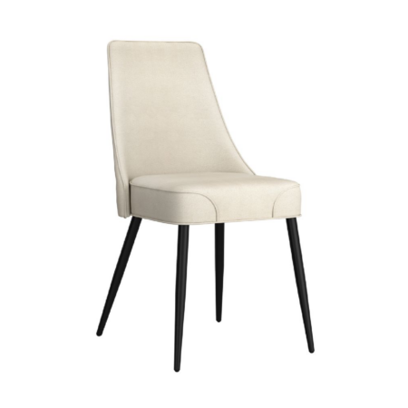 Koda Dining Chair, Fabric, set of 2, in Beige and Black