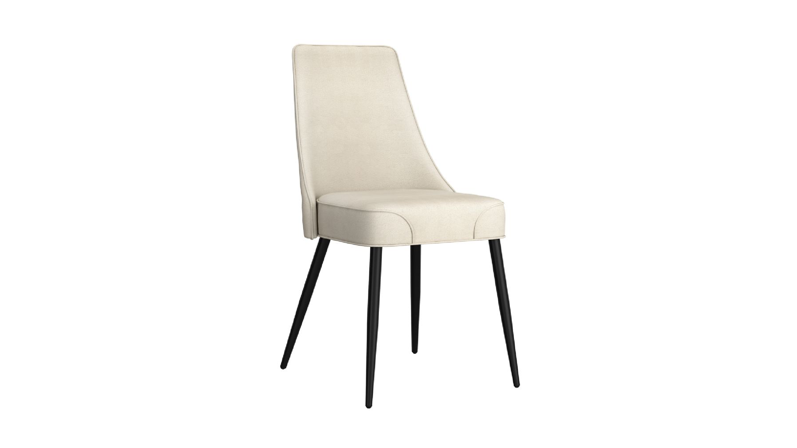Koda Dining Chair, Fabric, set of 2, in Beige and Black