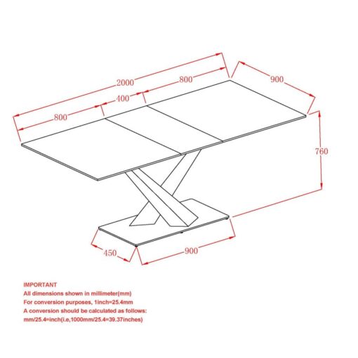 Alternative view of Julius Dining Table w/Extension in Black
