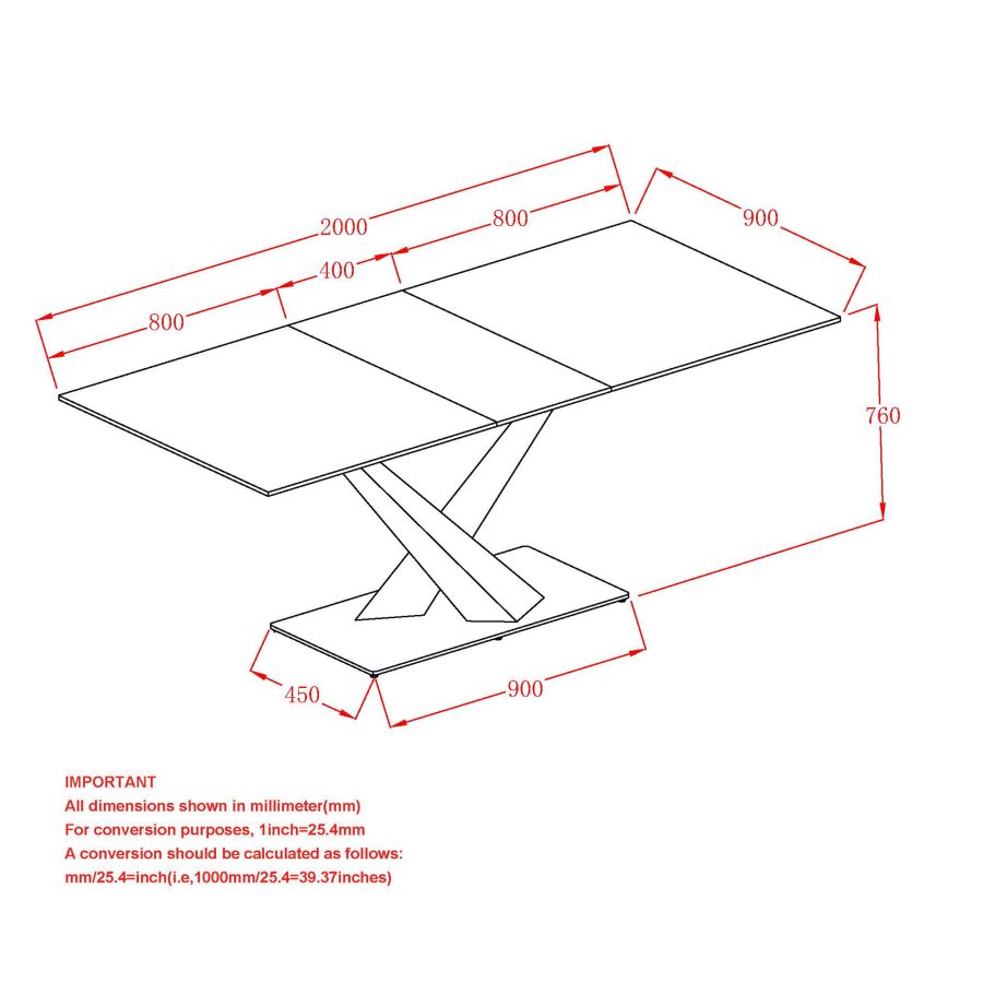 Julius Dining Table w/Extension in Black - Image 2