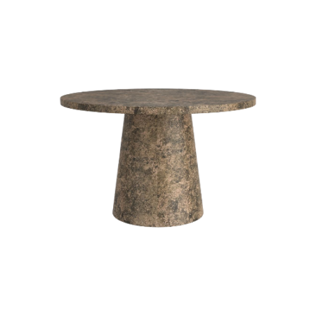 Godiva Round Pedestal Table in Grey Stone