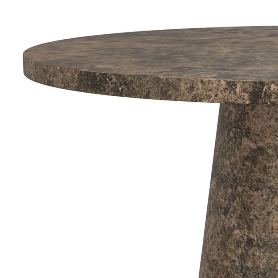Godiva Round Pedestal Table in Grey Stone - Image 5