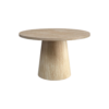 Godiva Round Pedestal Table in Ivory Stone