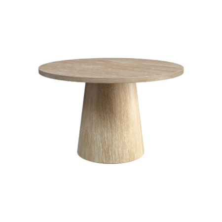 Godiva Round Pedestal Table in Ivory Stone