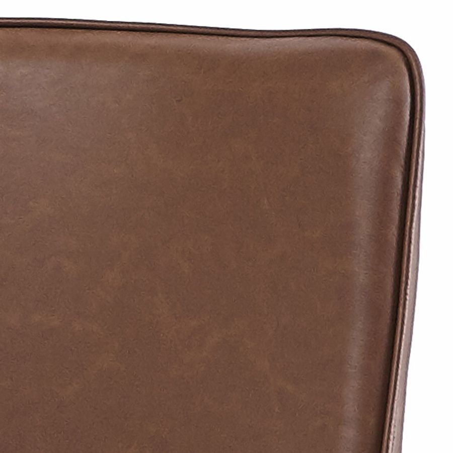 Kash Dining Chair, Faux Leather, set of 2, in Saddle and Black - Image 4