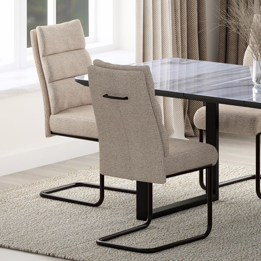 Brodi Dining Chair, set of 2, in Beige and Black - Image 8