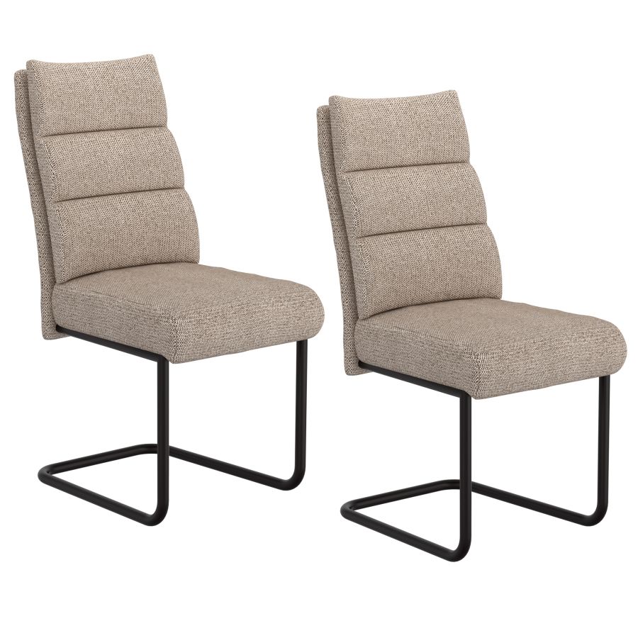 Brodi Dining Chair, set of 2, in Beige and Black - Image 3