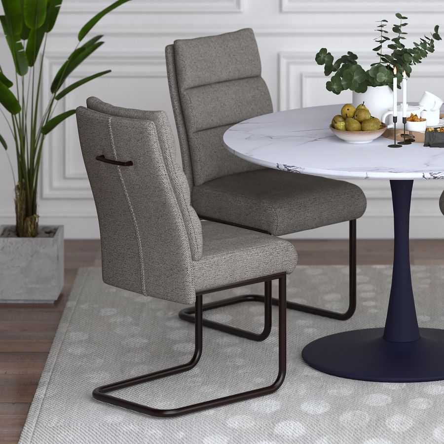 Brodi Dining Chair, set of 2, in Charcoal and Black - Image 8