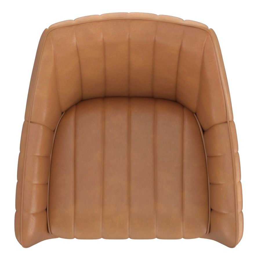 Talon Swivel Dining and Accent Chair, set of 2, in Camel and Black - Image 4
