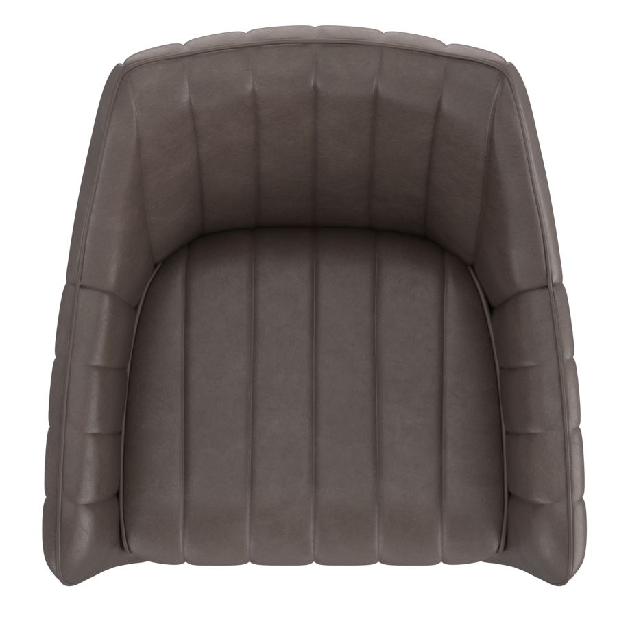 Talon Swivel Dining and Accent Chair, set of 2, in Charcoal and Black - Image 4