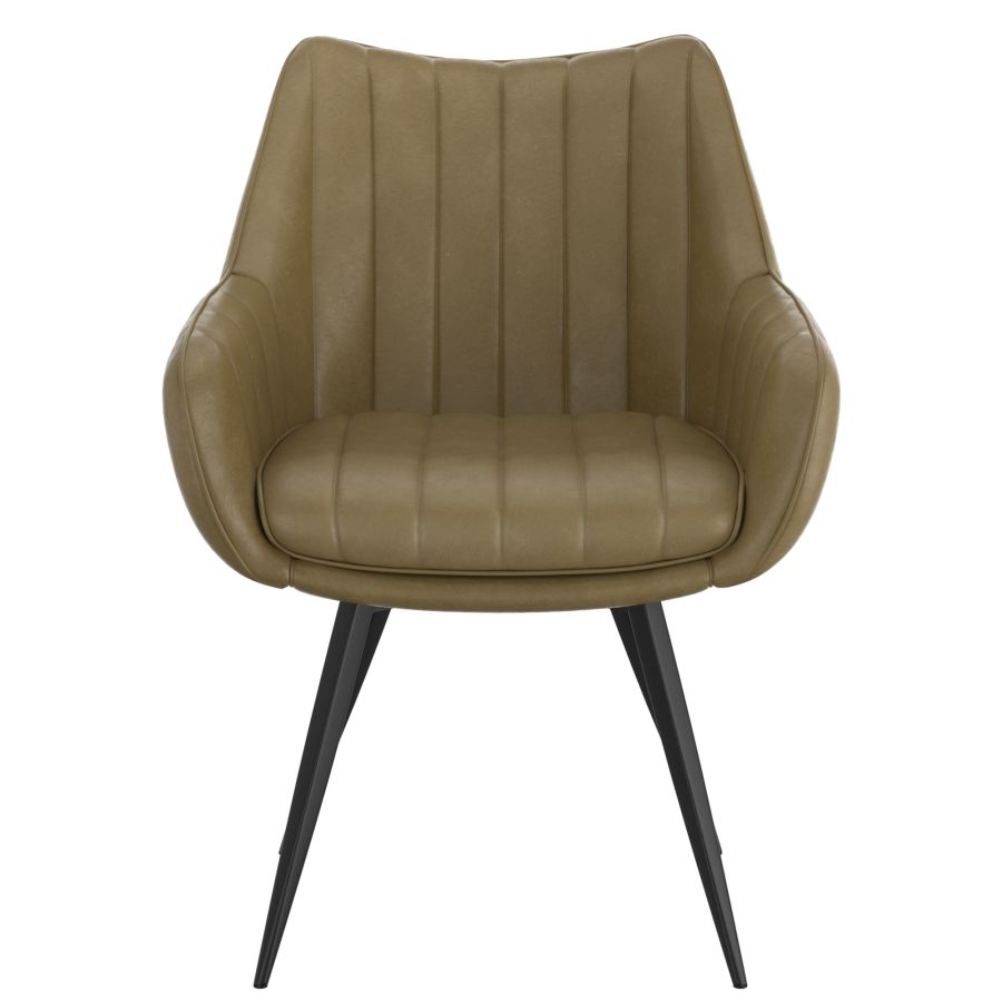 Talon Swivel Dining and Accent Chair, set of 2, in Moss and Black - Image 5