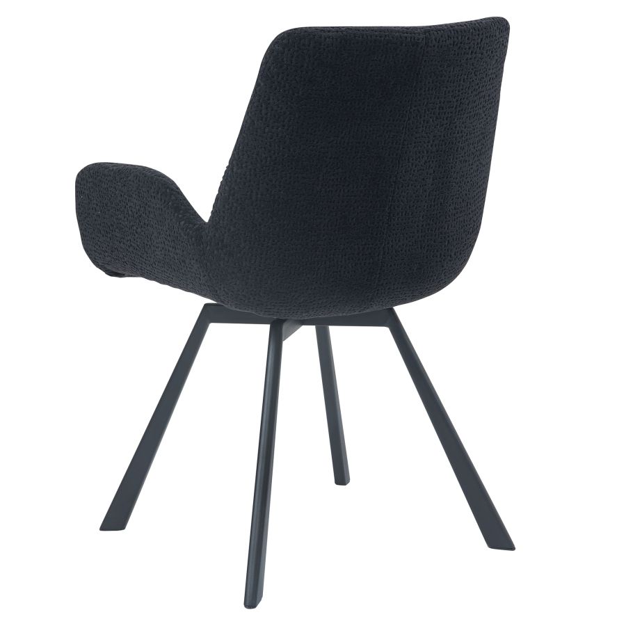 Signy Swivel Dining Chair, set of 2, in Black - Image 7