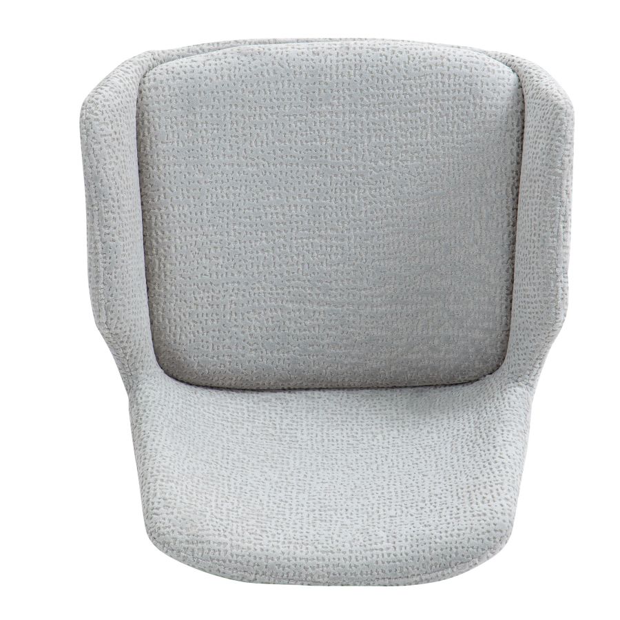 Signy Swivel Dining Chair, set of 2, in Light Grey and Black - Image 4