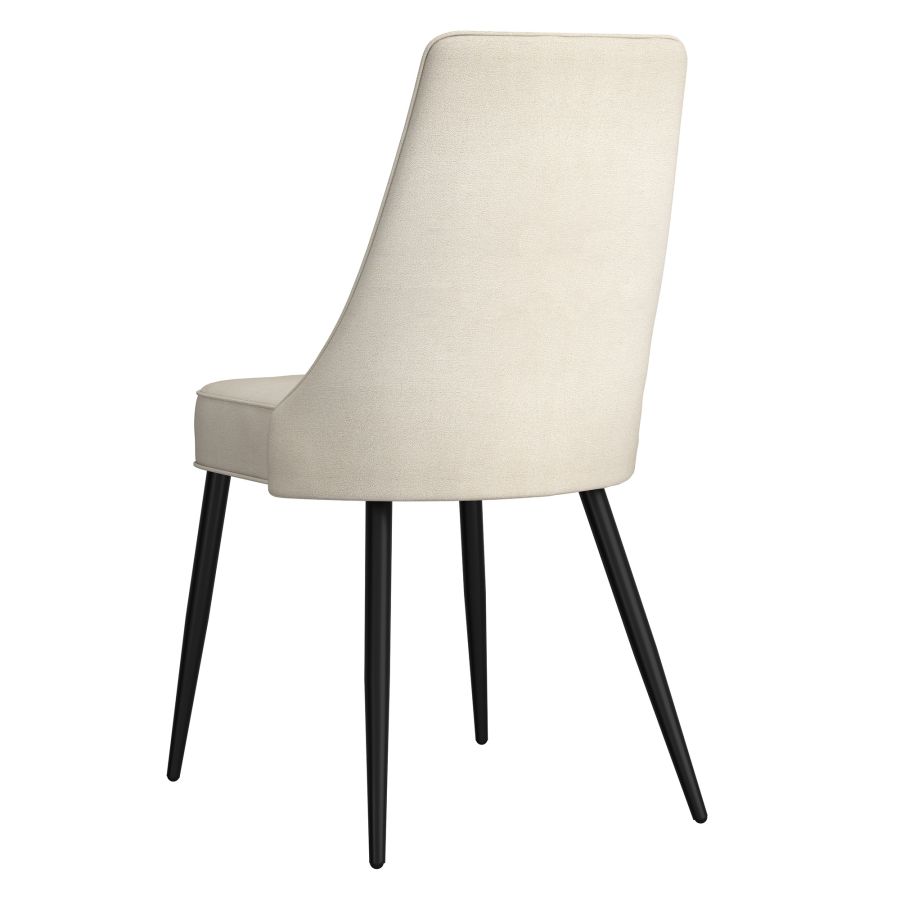 Koda Dining Chair, Fabric, set of 2, in Beige and Black - Image 7