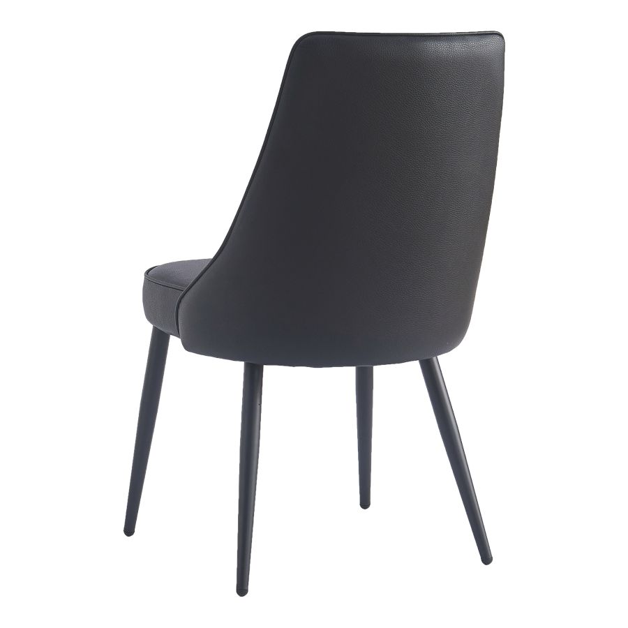 Koda Dining Chair, Faux Leather, set of 2, in Black - Image 7