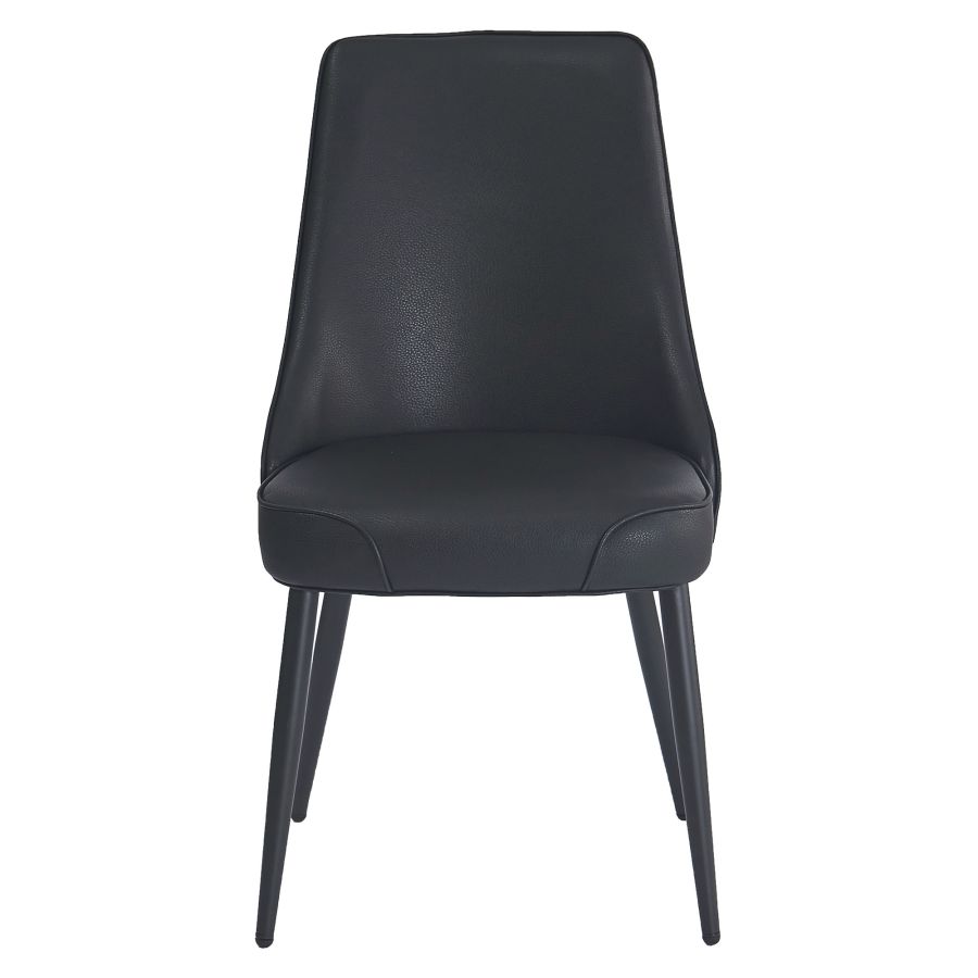 Koda Dining Chair, Faux Leather, set of 2, in Black - Image 5