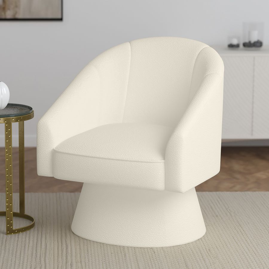Tilsy Accent Chair in Ivory Boucle - Image 8