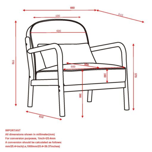 Alternative view of Fani Accent Chair, Faux Leather in Saddle and Walnut