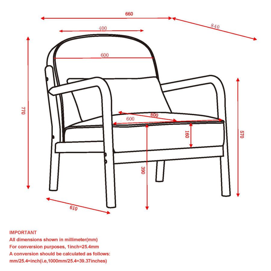 Fani Accent Chair, Faux Leather in Saddle and Walnut - Image 2