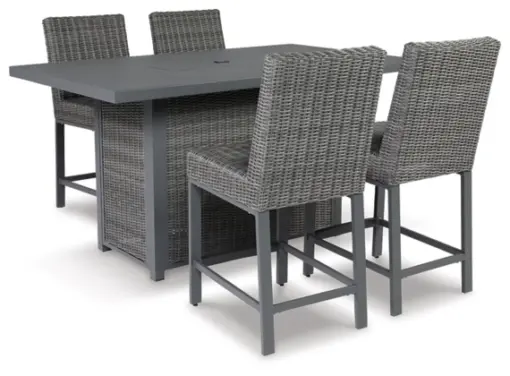 Alternative view of Palazzo Outdoor Counter Height Dining Table with 4 Barstools