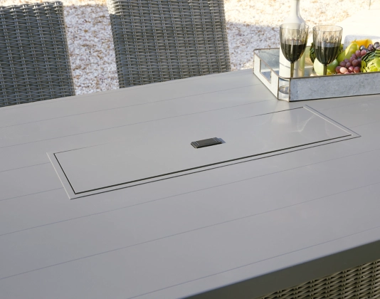 Palazzo Outdoor Counter Height Dining Table with 4 Barstools - Image 5