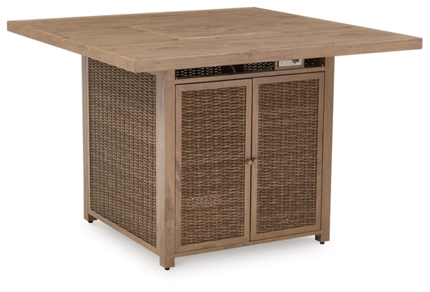 Walton Bridge Outdoor Bar Table with Fire Pit - Image 2
