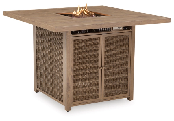 Walton Bridge Outdoor Bar Table with Fire Pit - Image 3