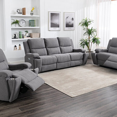 IF-8030 (Fabric-Power) 3pc Recliner Set