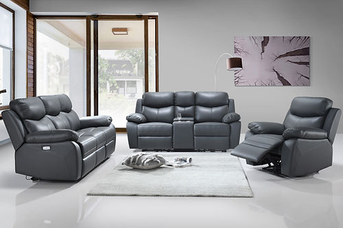 3pc Power Recliner Set (Leather Match-Power) IF-8121