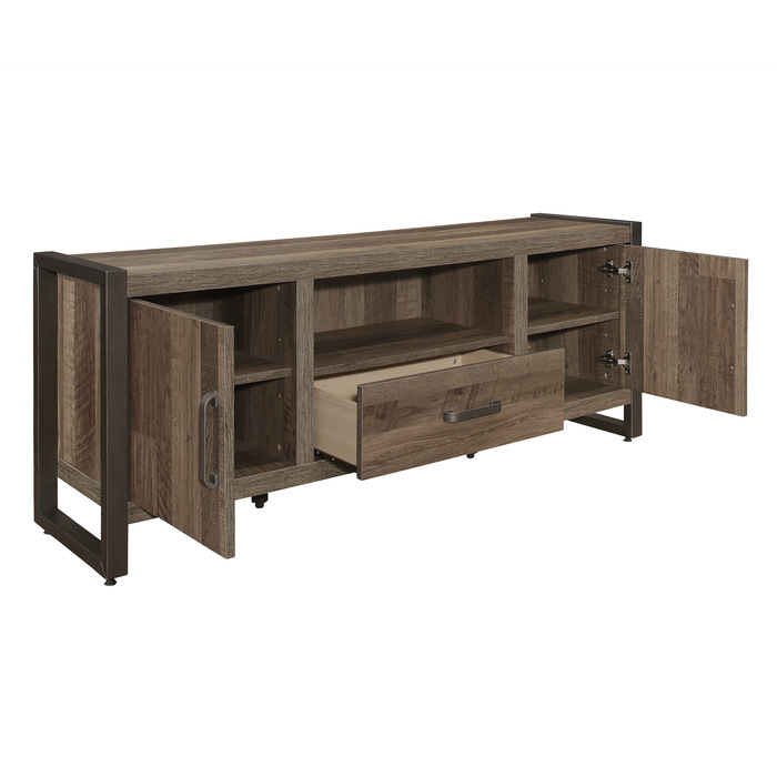 63" TV Stand - Brown - Image 4