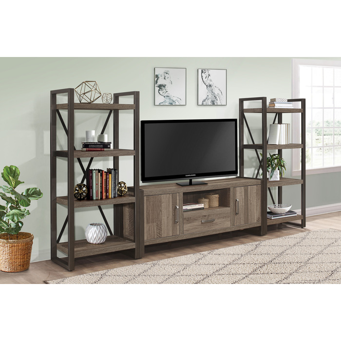 63" TV Stand - Brown - Image 5