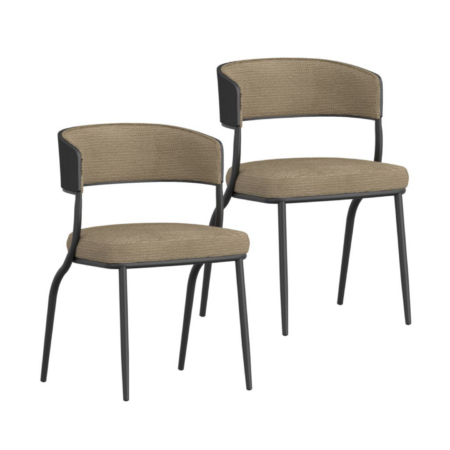Kazan Dark Beige Dining Chair Set of 2
