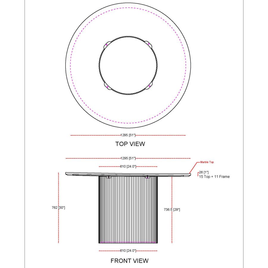 Jilsa Round Black Dining Table - Image 3
