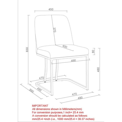 Alternative view of Dario Charcoal Dining Chair Set of 2