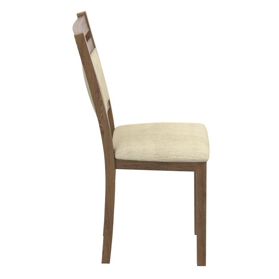 Conrad Walnut & Beige Dining Chair, Set of 2 - Image 6