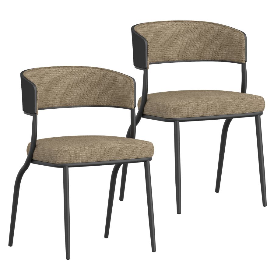 Kazan Dark Beige Dining Chair Set of 2 - Image 3
