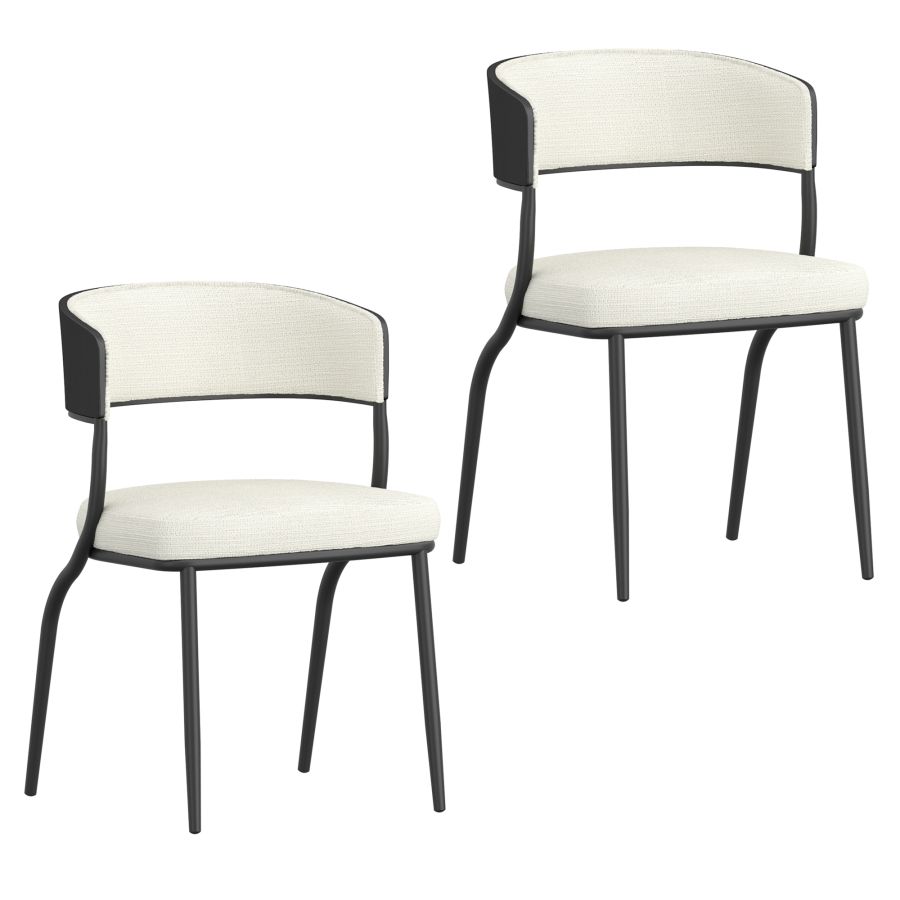 Kazan Dining Chair, Set of 2 in Ivory - Image 2