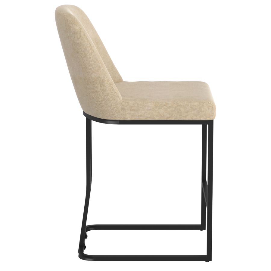 Dario Beige Counter Stool 26" Set of 2 - Image 6