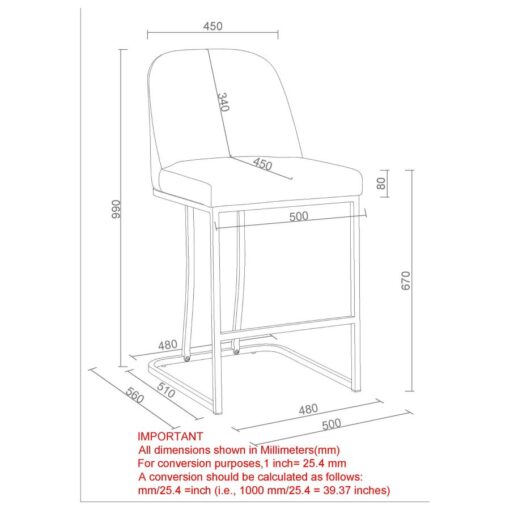 Alternative view of Dario Charcoal Counter Stool 26" Set of 2