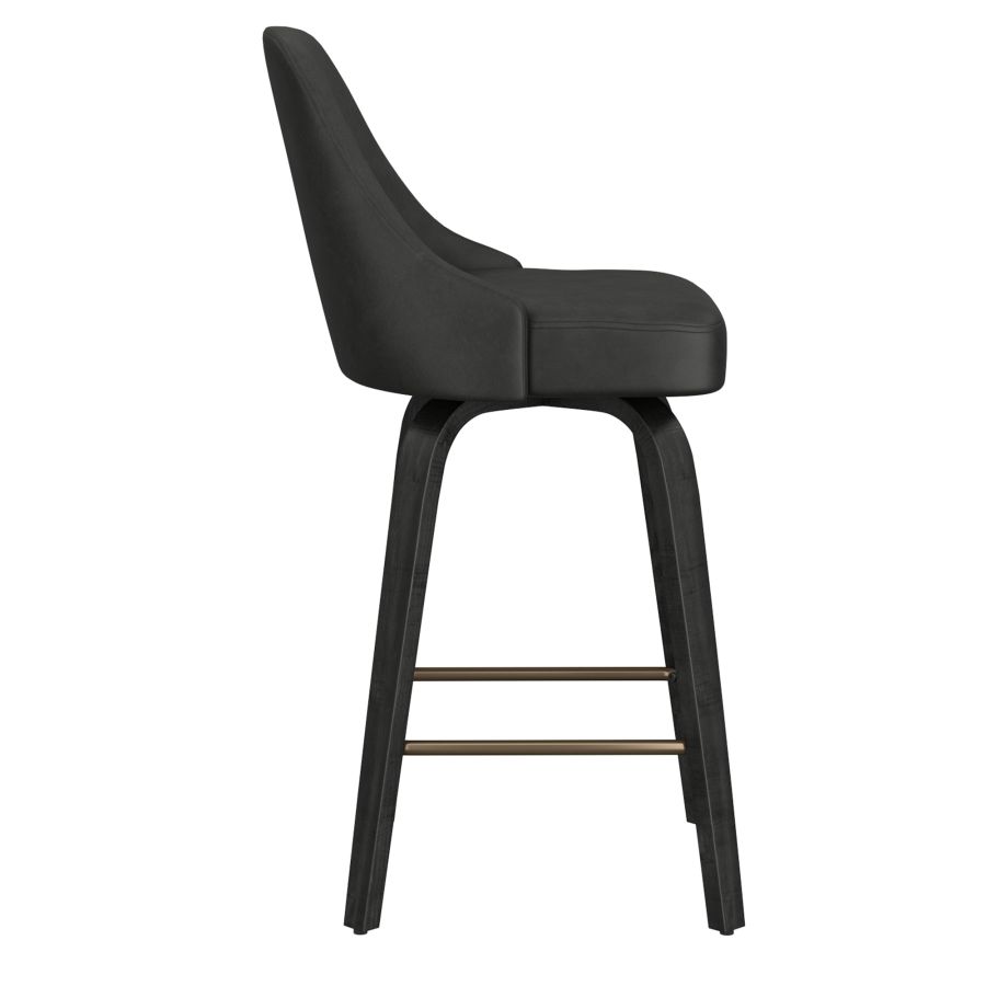 Oakley Charcoal & Black Counter Stool Set of 2 - Image 4