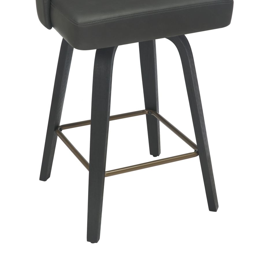 Oakley Charcoal & Black Counter Stool Set of 2 - Image 6