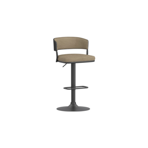 Kazan Dark Beige Adjustable Air-Lift Stool, Set of 2
