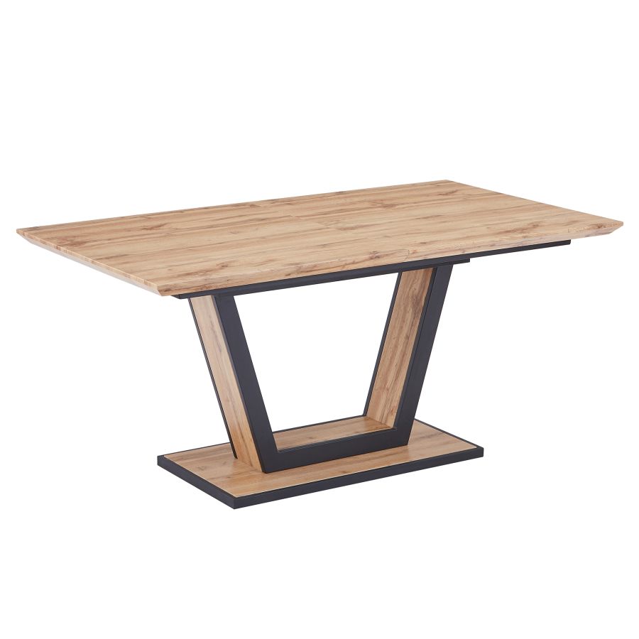 Forna-Cortez 7pc Dining Set in Natural Table-Black Chair - Image 12