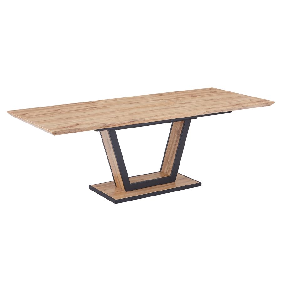 Forna-Cortez 7pc Dining Set in Natural Table-Black Chair - Image 11