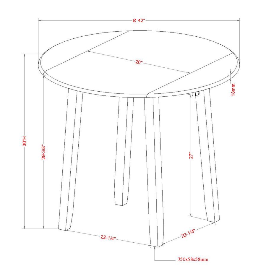 Conrad 5pc Black Dining Set - Image 3
