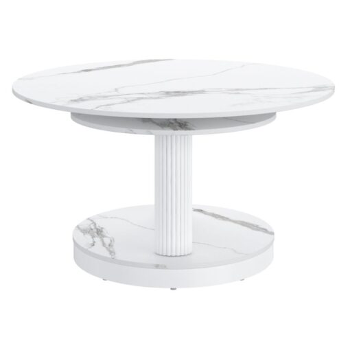 Alternative view of Elara White Coffee Table 301-198WT