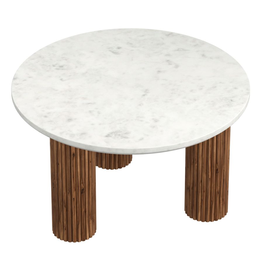 Jilsa Walnut & White Coffee Table - Image 7
