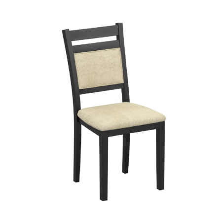 Conrad Black & Beige Dining Chair, Set of 2